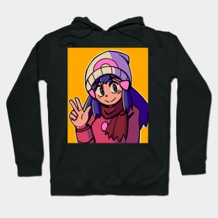 vaporwave anime aesthetic dawn hikari retro video game Hoodie